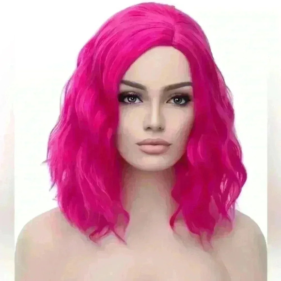Pink 14" Wig for Halloween/Cosplay - Picture 1 of 4